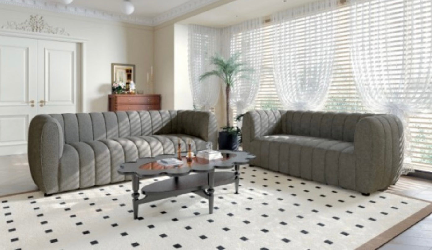 Charcoal Grey Loveseat