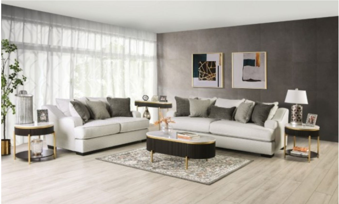 Pewter Gray Oversized Sofa