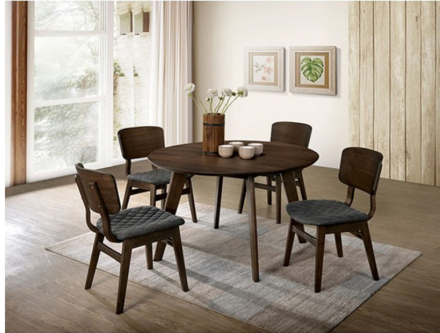 5 Piece Round Table Dining Set