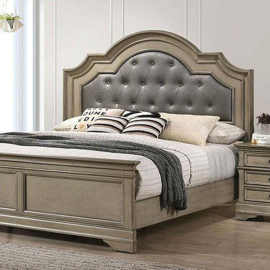 Antique Warm Gray Cal. King Bed with Dresser