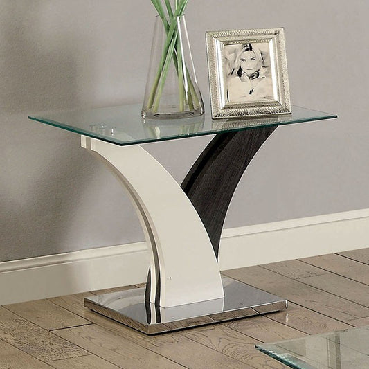 Glass Top End Table