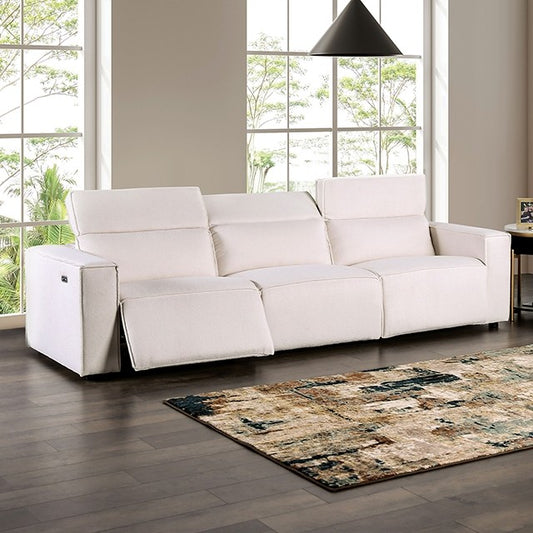 White Modular Design Power Sofa with USB Port